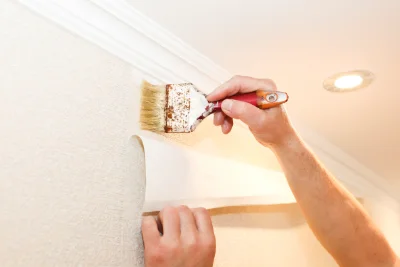 Pose de papier peint à Rœulx — revêtements muraux et toiles de verre